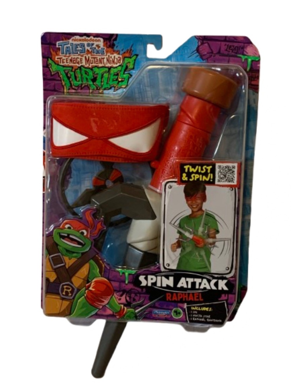 NIP. NICKELODEON Teenage Mutant Ninja Turtles Spin Attack Raphael Toy